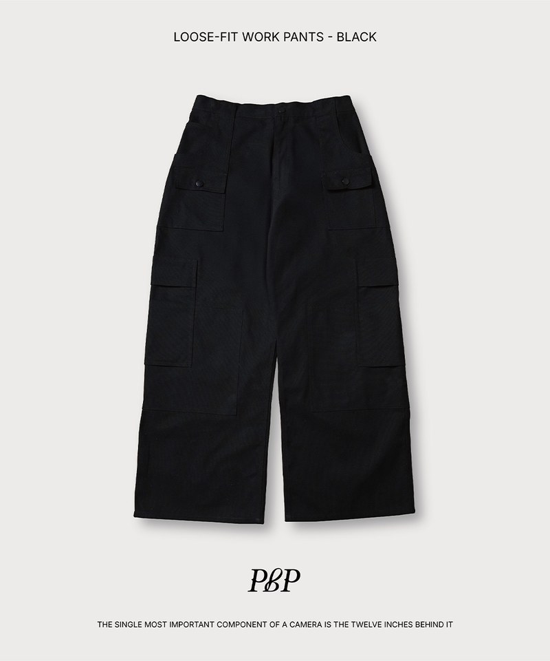 PBP1609-242 多口袋寬直筒工裝褲 LOOSE-FIT WORK PANTS