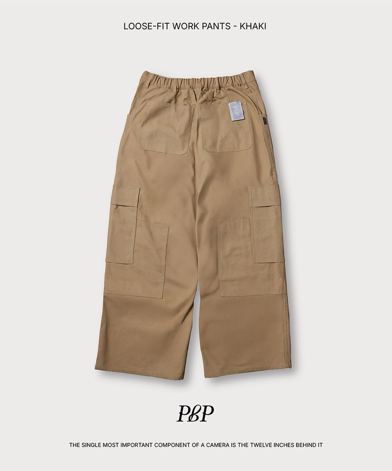 PBP1609-242 多口袋寬直筒工裝褲 LOOSE-FIT WORK PANTS