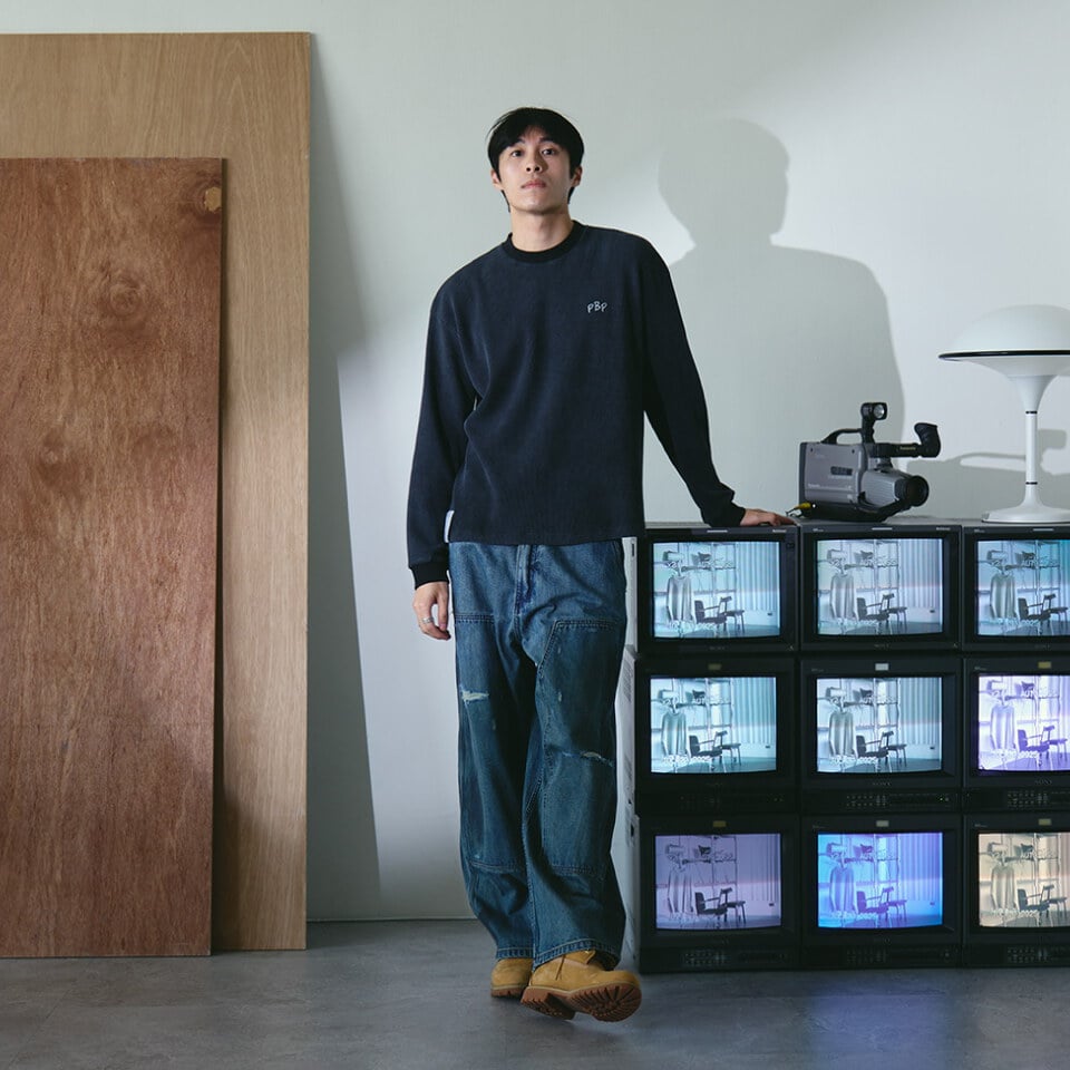 Double Knee 牛仔寬褲