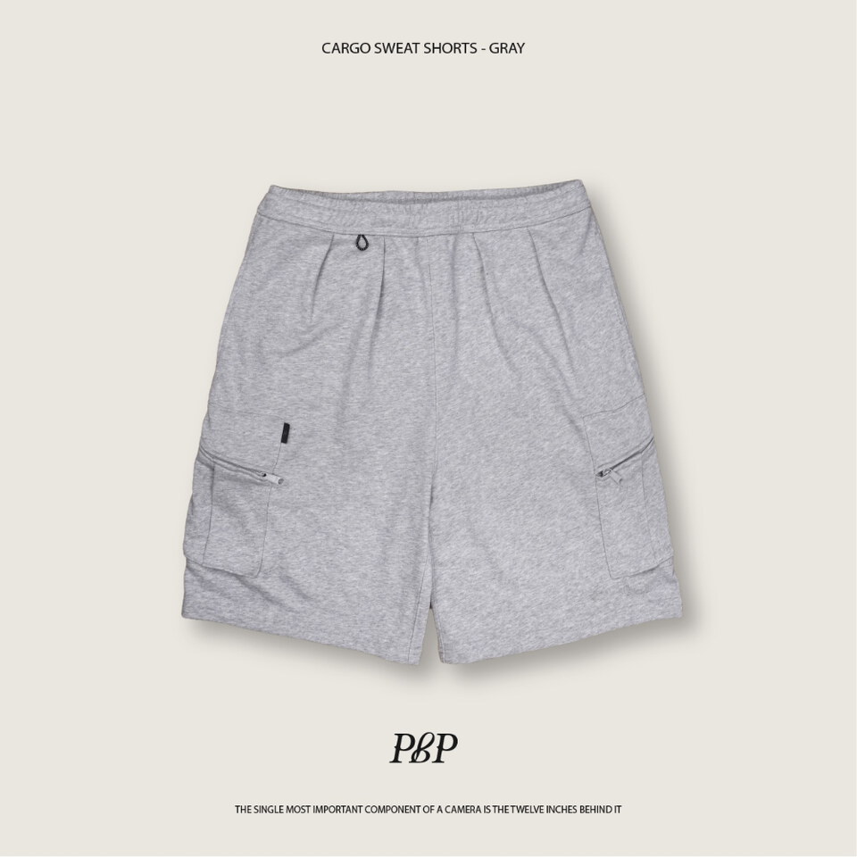 雙口袋六分棉褲 CARGO SWEAT SHORTS