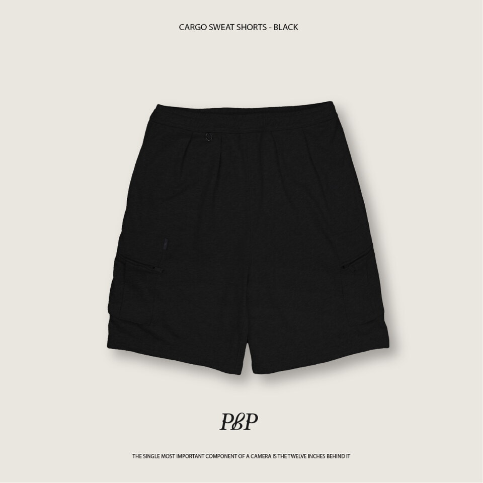 雙口袋六分棉褲 CARGO SWEAT SHORTS