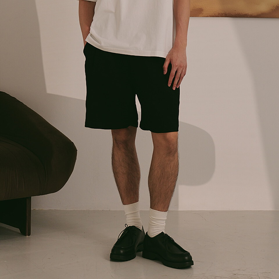 PBP1710-262 泡泡紗打褶短褲 WAFFLE SHORTS