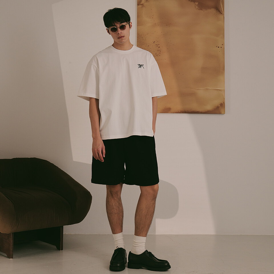 泡泡紗打褶短褲 WAFFLE SHORTS