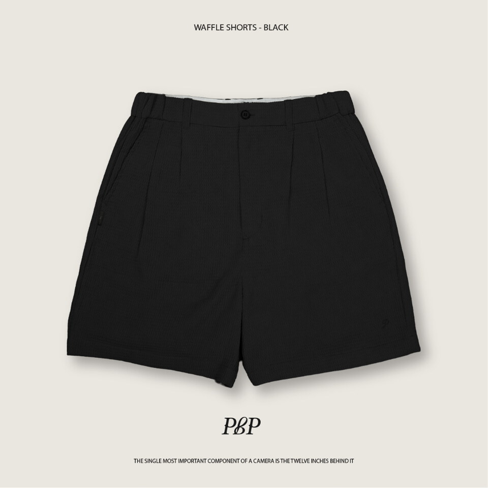 泡泡紗打褶短褲 WAFFLE SHORTS