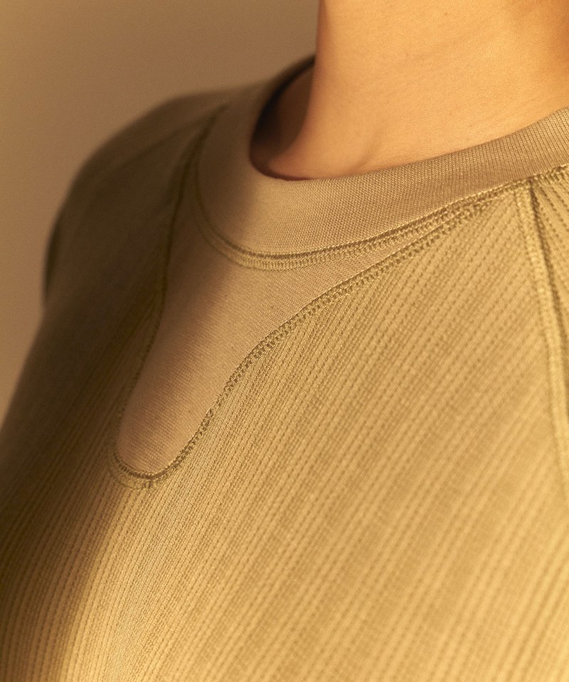 Lace-like Knitted Waffle TEE
