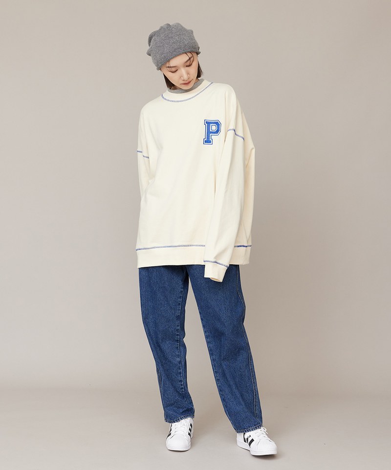 P-LOGO 鬆身大學Tee
