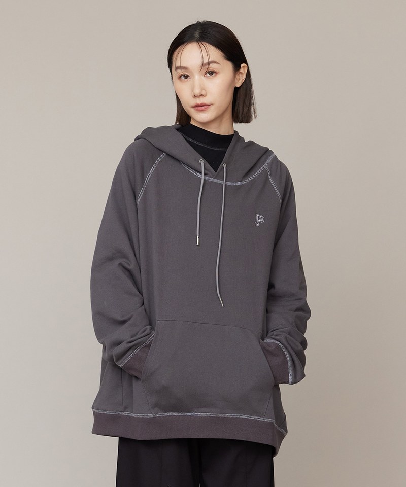 P-LOGO 鬆身帽TEE