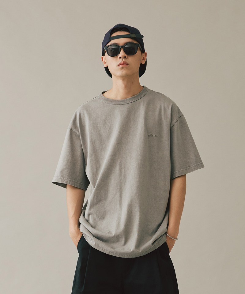 寬版刺繡水洗TEE