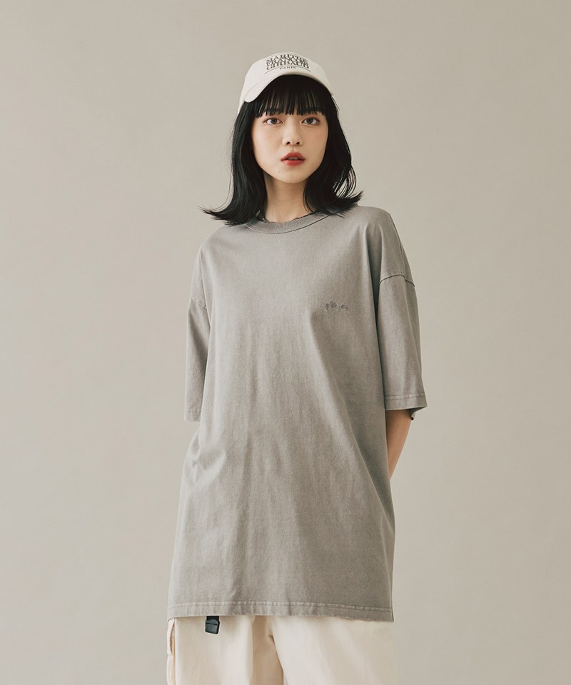 寬版刺繡水洗TEE