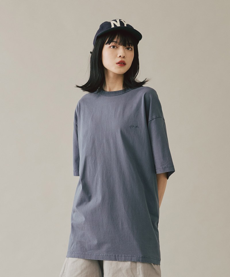 寬版刺繡水洗TEE