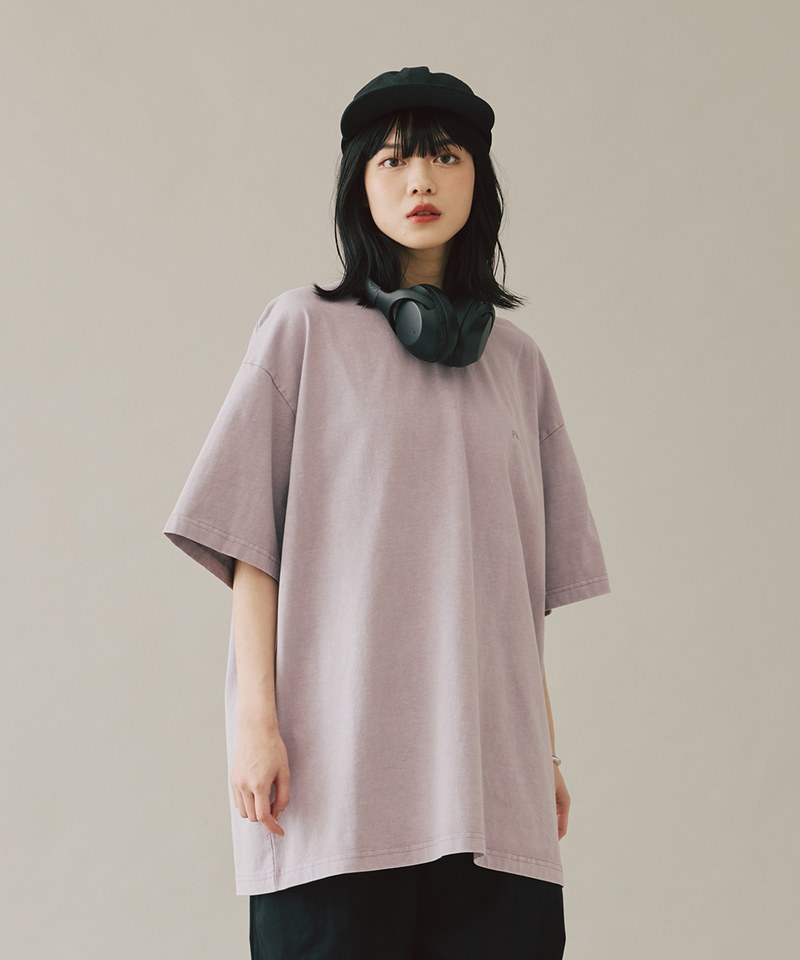 寬版刺繡水洗TEE