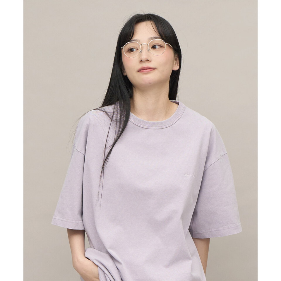 PLN0033-241 寬版刺繡水洗短TEE