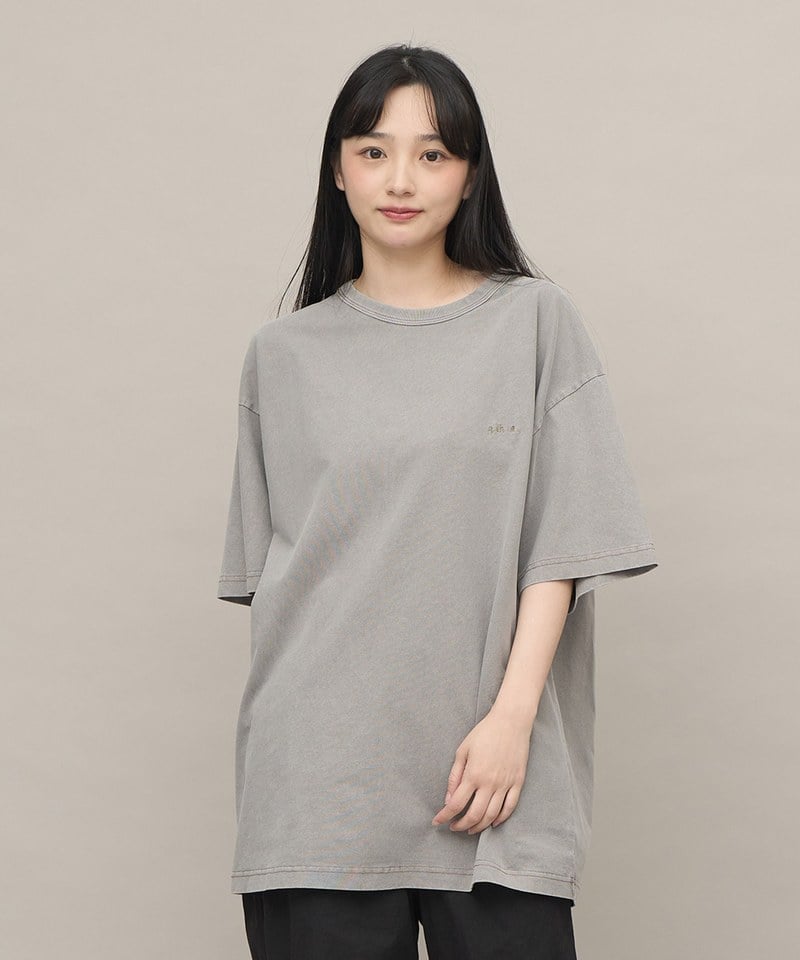 PLN0033-241 寬版刺繡水洗短TEE