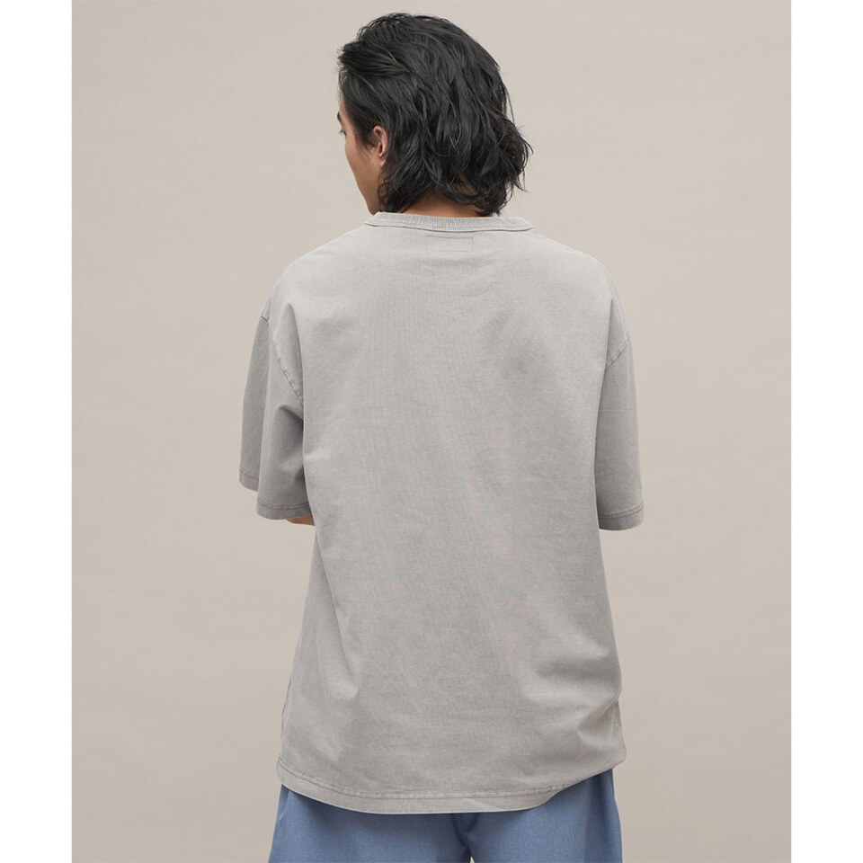寬版刺繡水洗短TEE