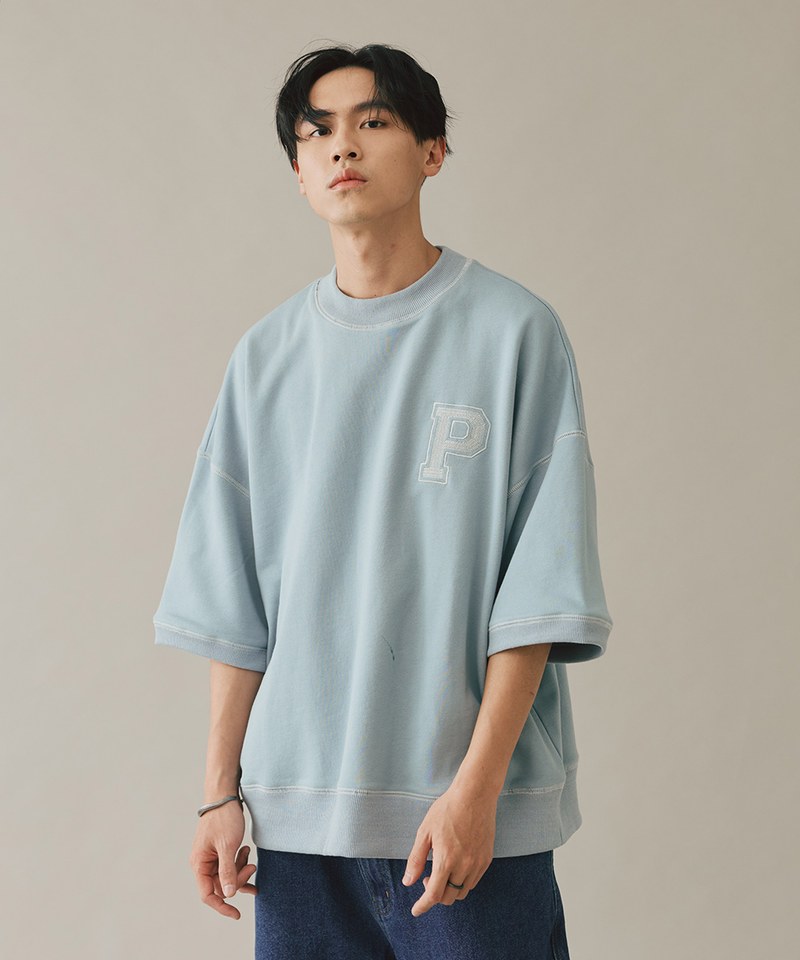 P-LOGO 鬆身短袖大學Tee