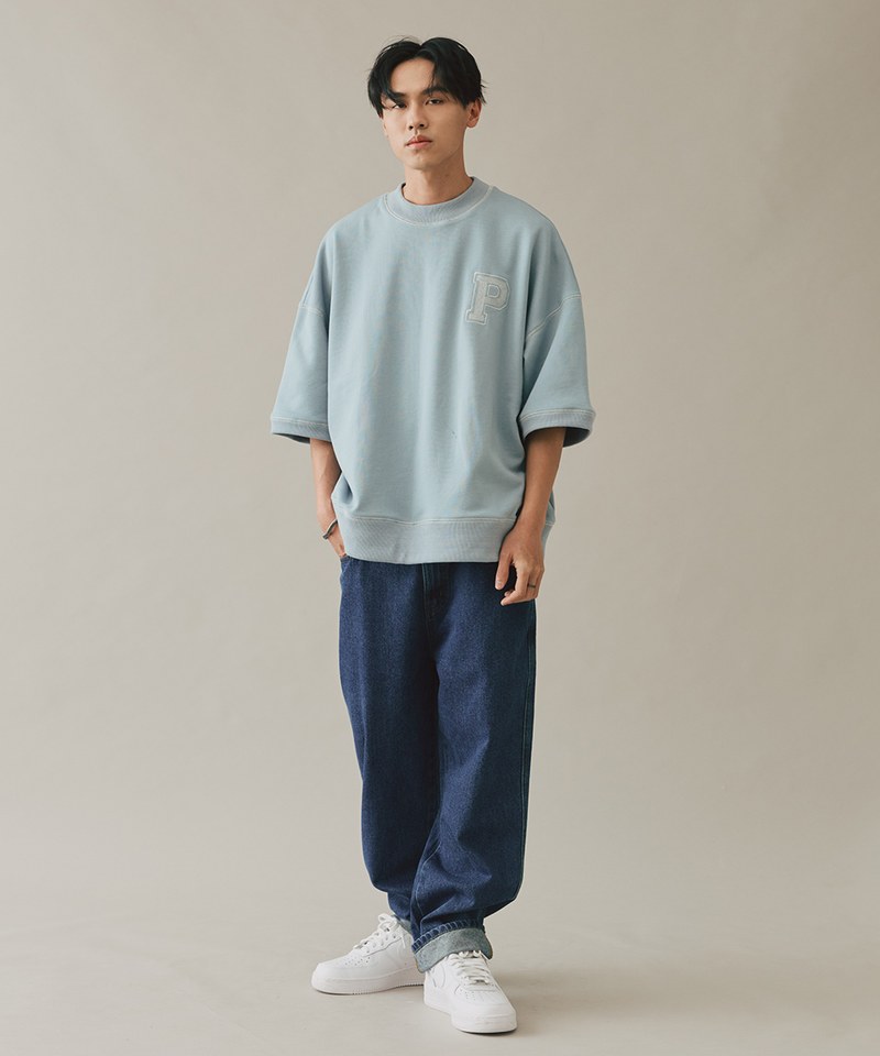 P-LOGO 鬆身短袖大學Tee