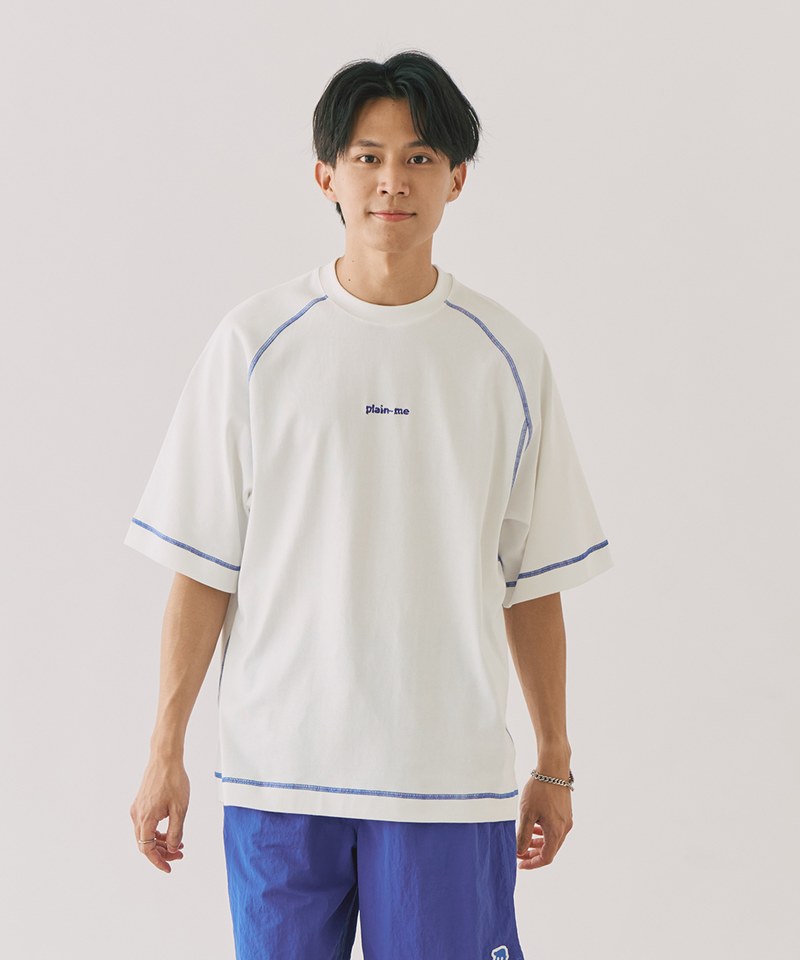 爬線剪裁logo TEE