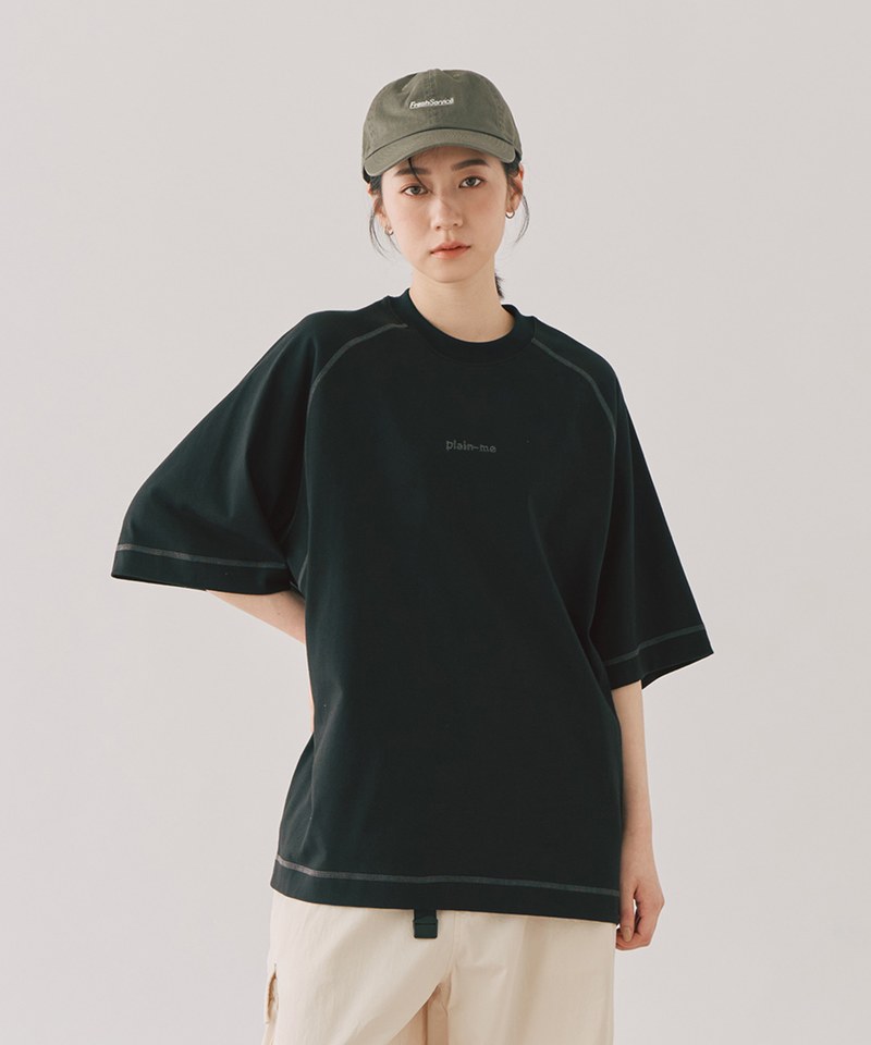 爬線剪裁logo TEE