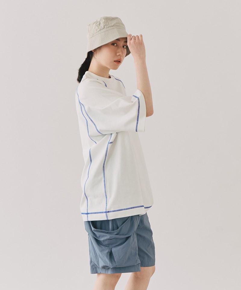 爬線剪裁logo TEE