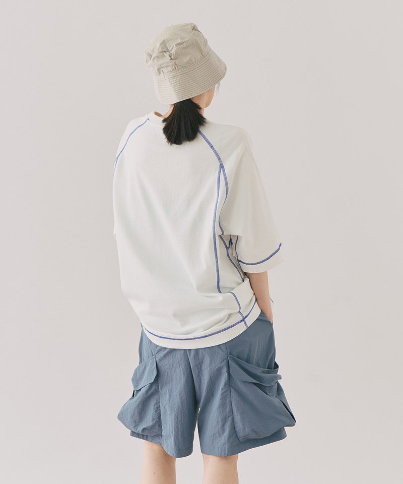 爬線剪裁logo TEE