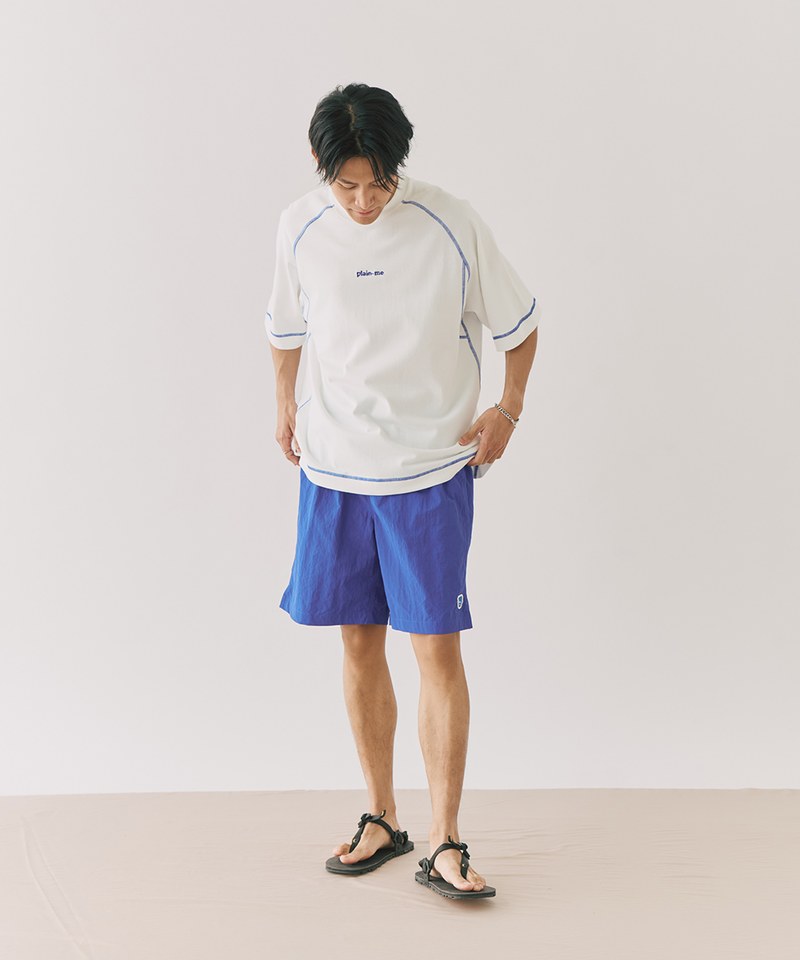 爬線剪裁logo TEE