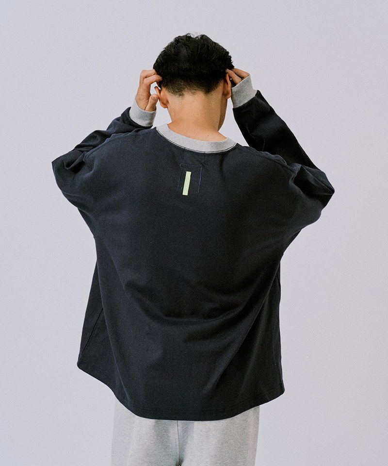 18 Logo重磅口袋長袖TEE