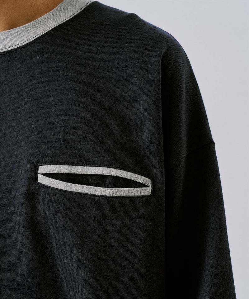 18 Logo重磅口袋長袖TEE