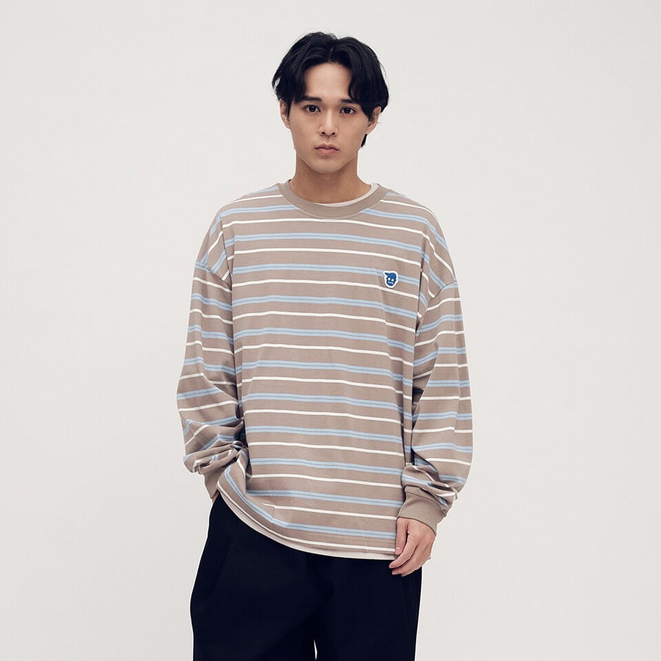 PLN0079-252 小P社長條紋長袖TEE