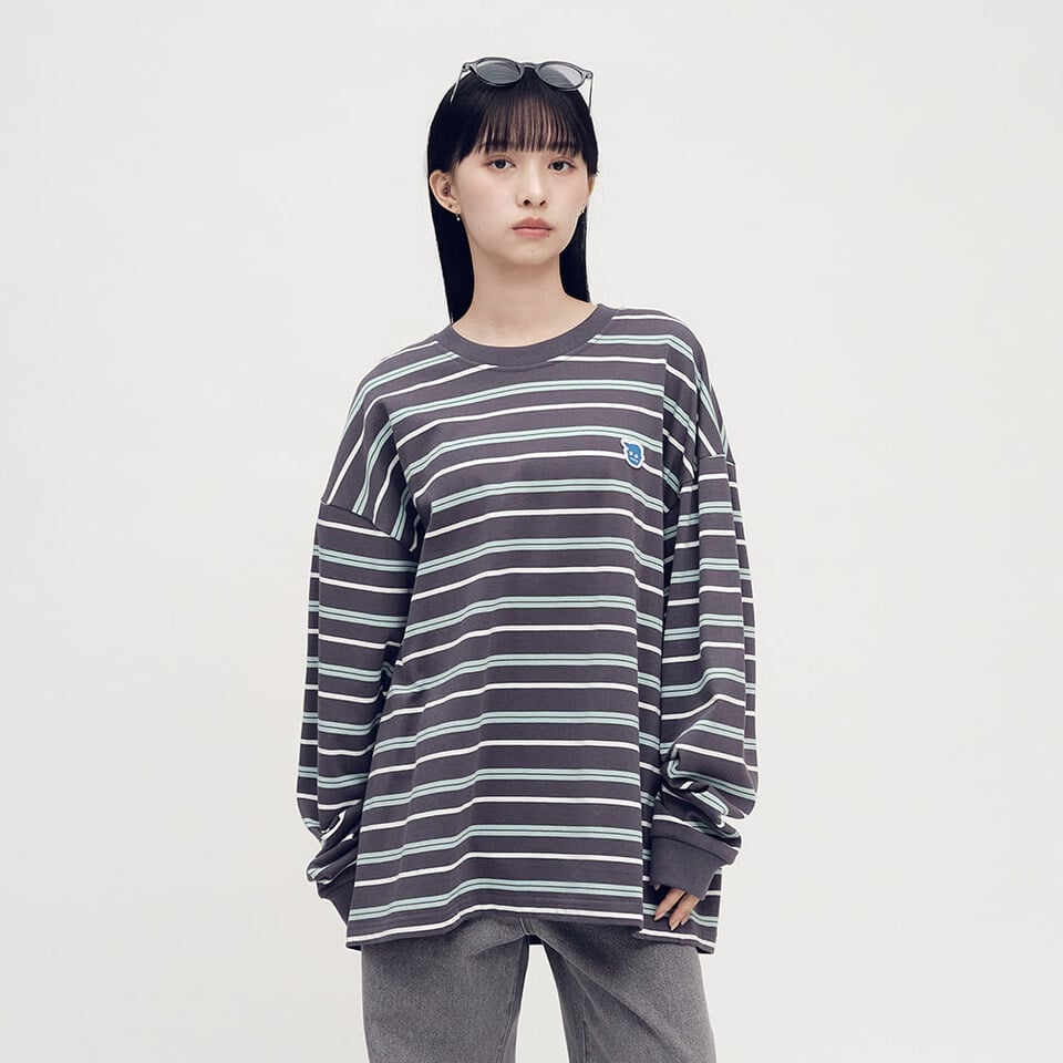 PLN0079-252 小P社長條紋長袖TEE