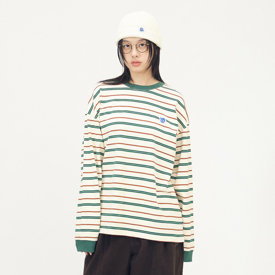 PLN0079-252 小P社長條紋長袖TEE