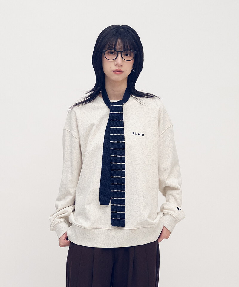 PLN0080-252 PLAIN刺繡大學TEE