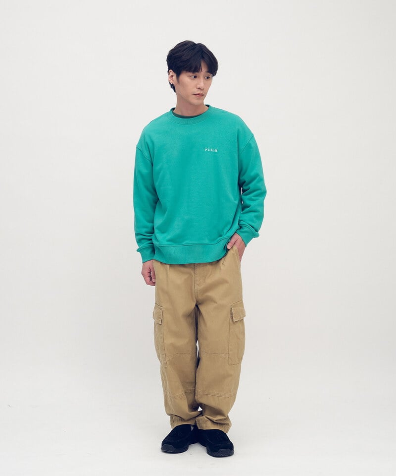 PLN0080-252 PLAIN刺繡大學TEE