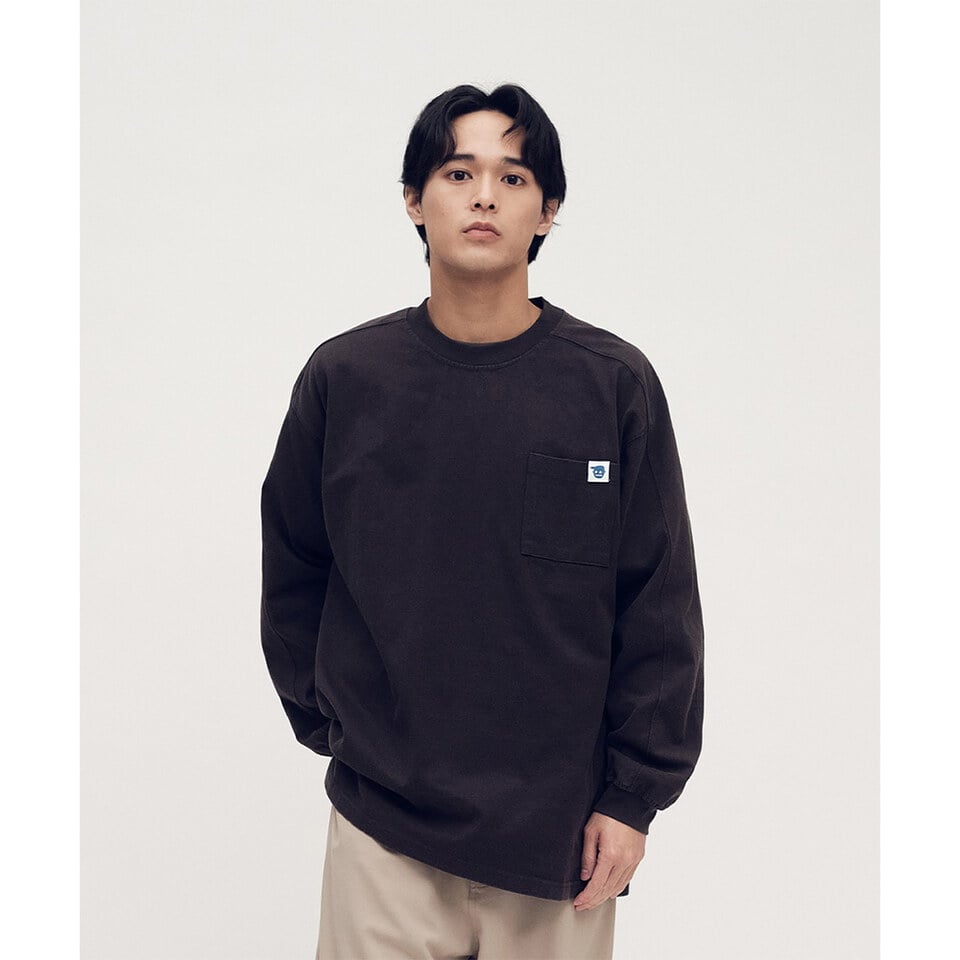 小P社長水洗長袖TEE