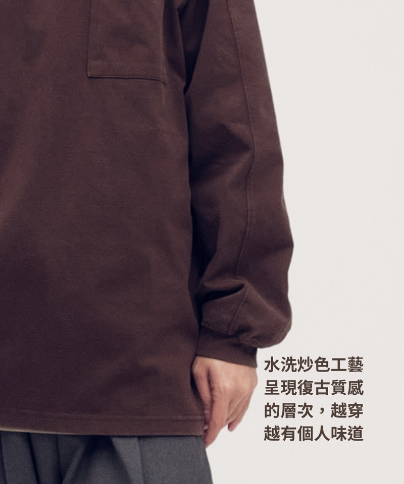 PLN0082-252 小P社長水洗長袖TEE