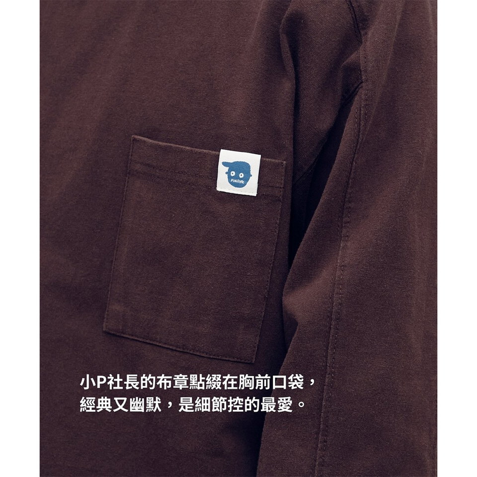 PLN0082-252 小P社長水洗長袖TEE