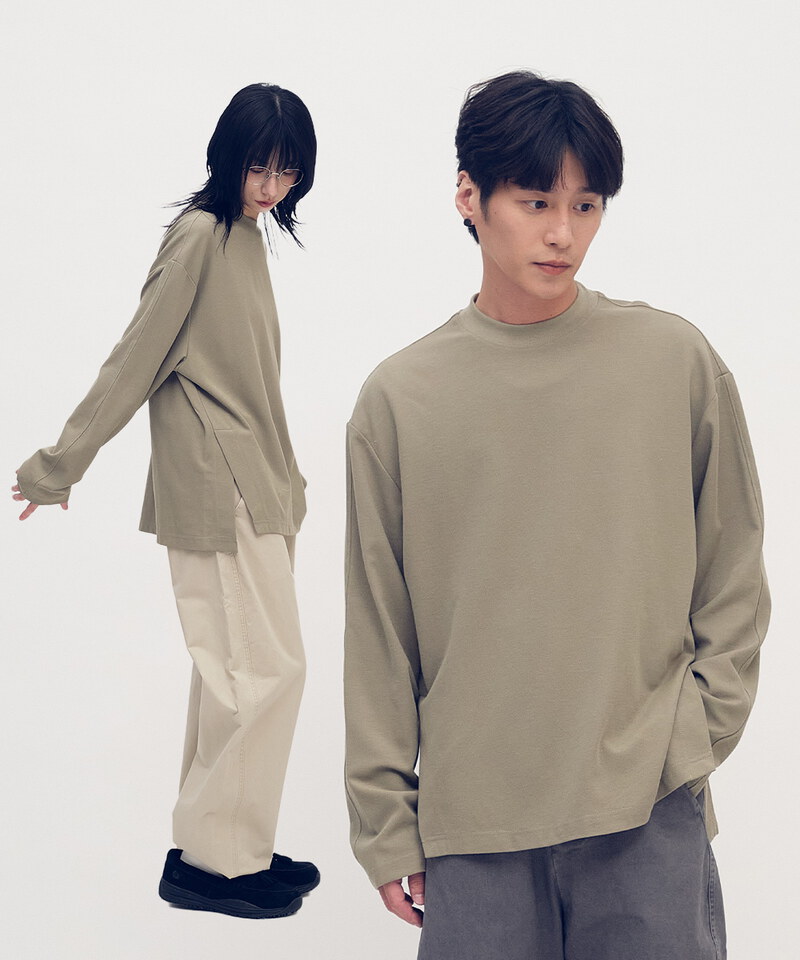 PLN0089-252 Timelly 側開衩細節長袖上衣