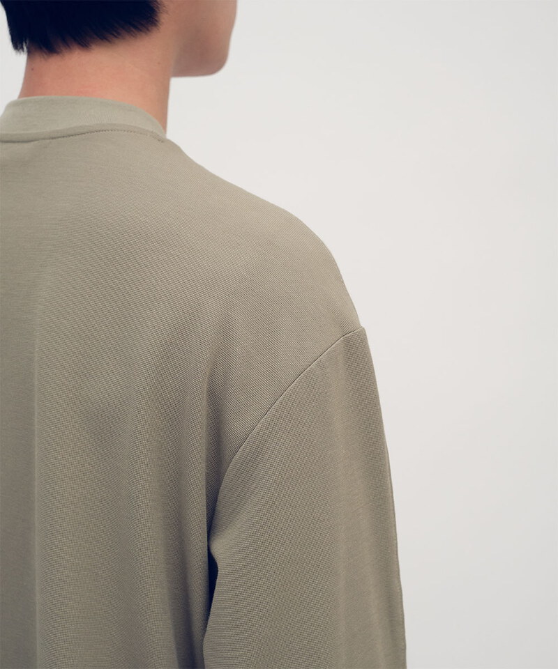 Timelly 側開衩細節長袖上衣