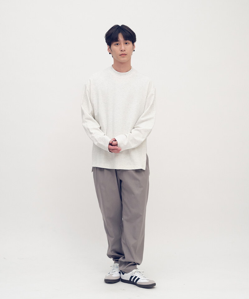 Timelly 側開衩細節長袖上衣