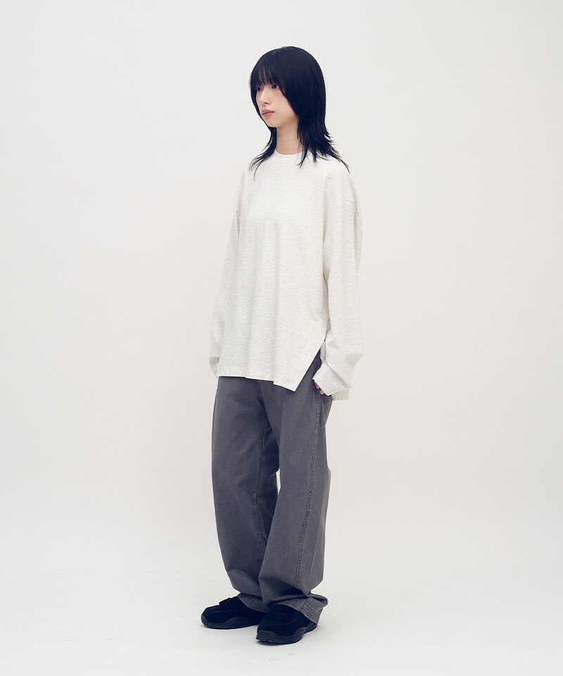 Timelly 側開衩細節長袖上衣