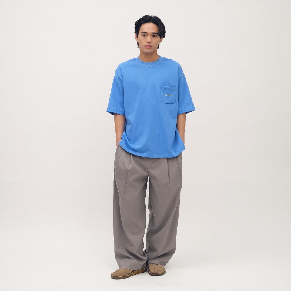 PLAIN刺繡口袋TEE