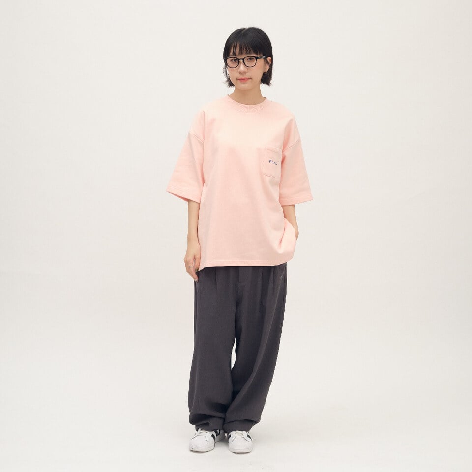 PLAIN刺繡口袋TEE