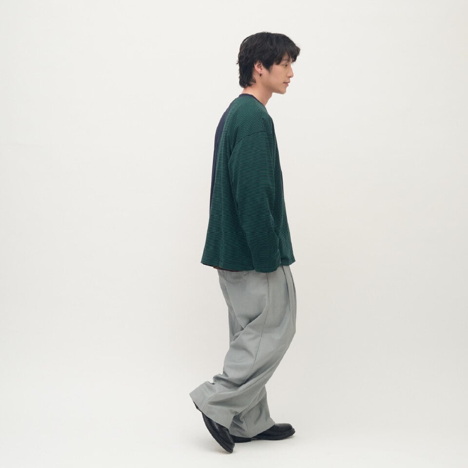 拼接寬版長袖TEE