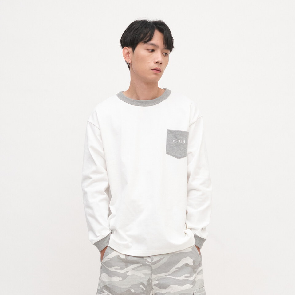 PLAIN口袋長TEE