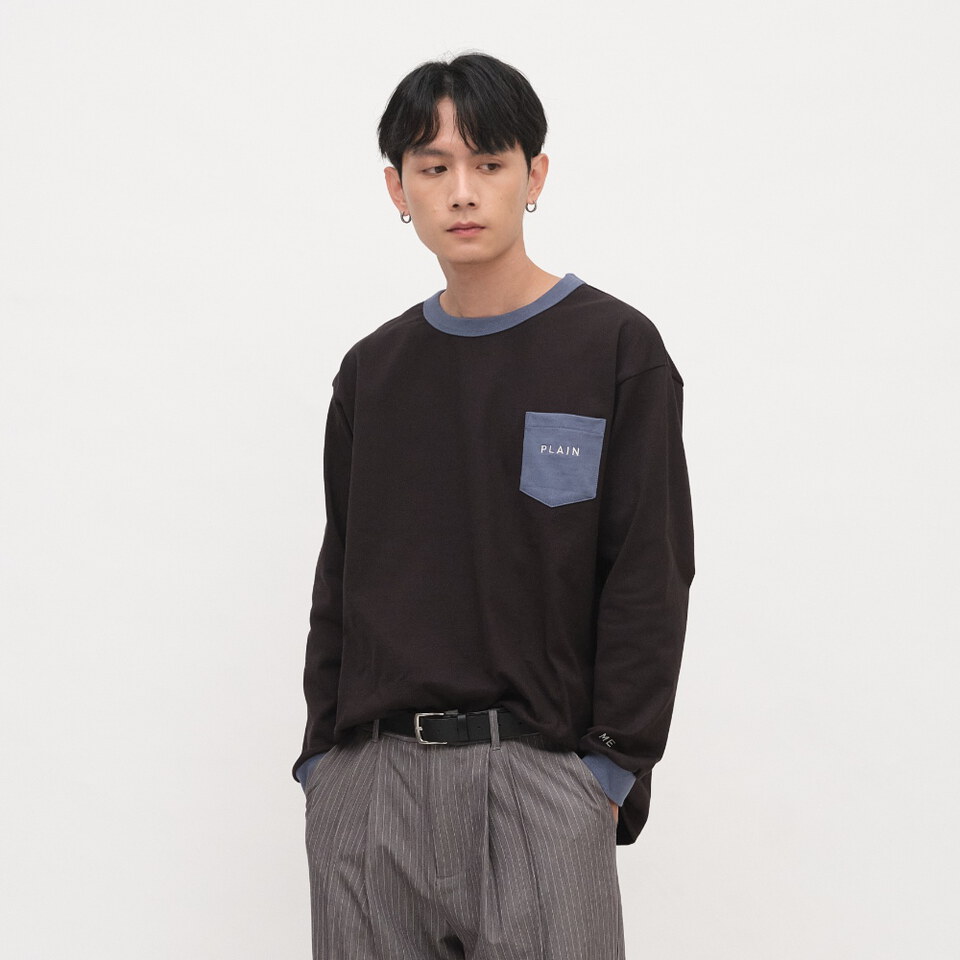 PLAIN口袋長TEE