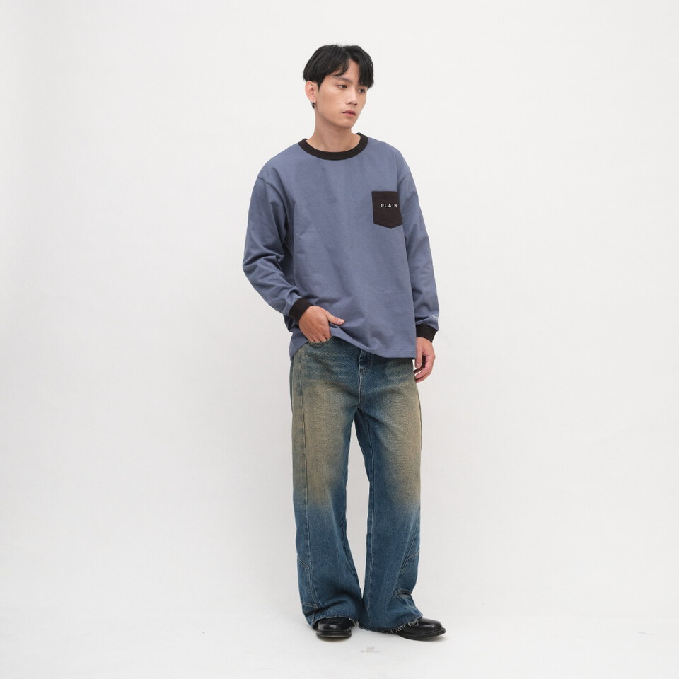 PLAIN口袋長TEE
