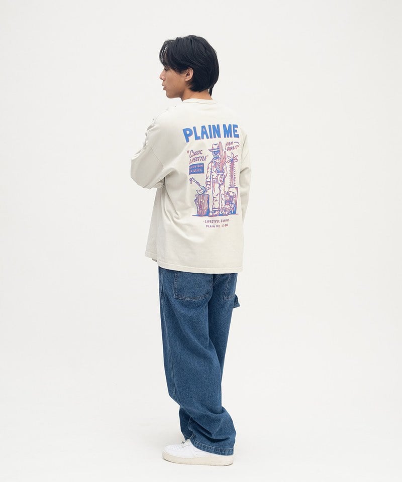 PLN0129-251 HERO經典水洗口袋長袖TEE