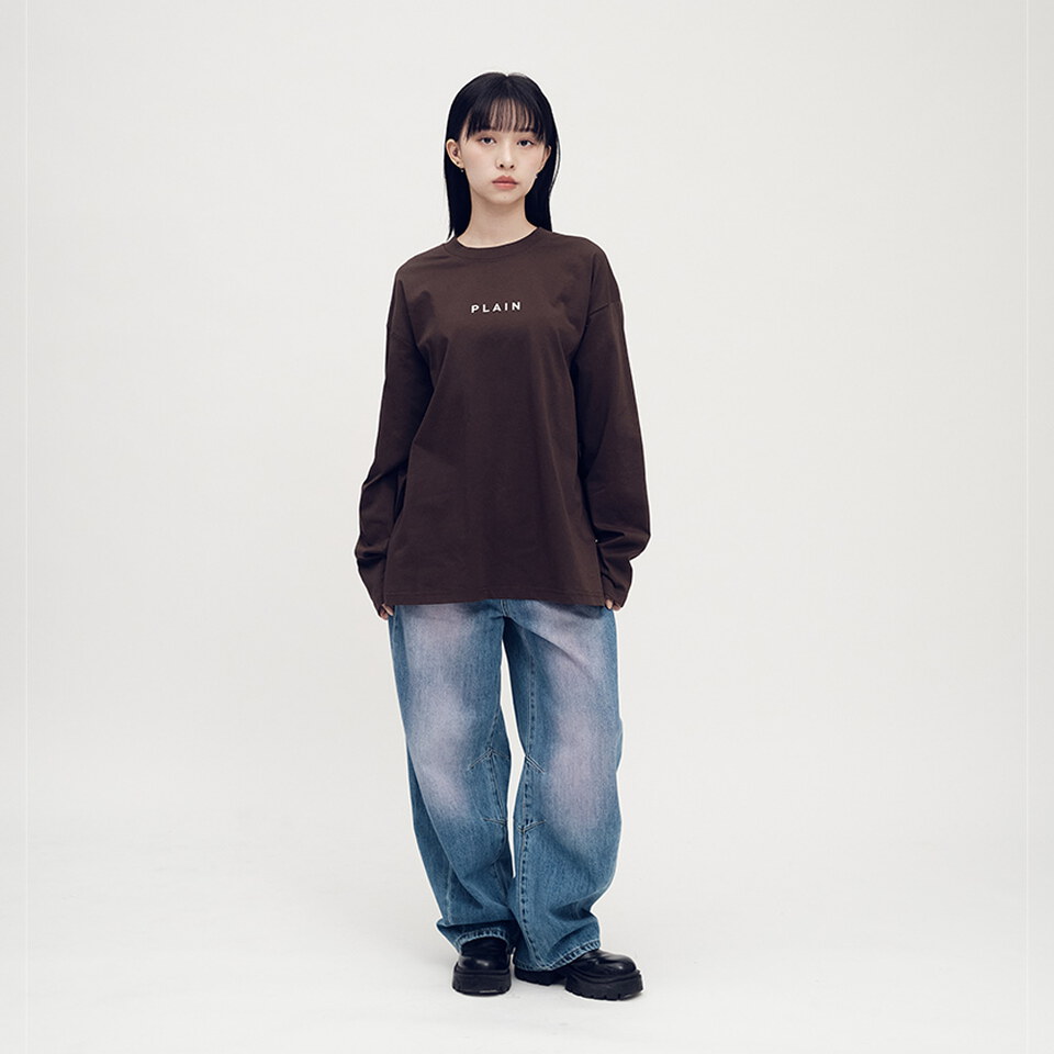 PLN0140 PLAIN 多色logo長TEE