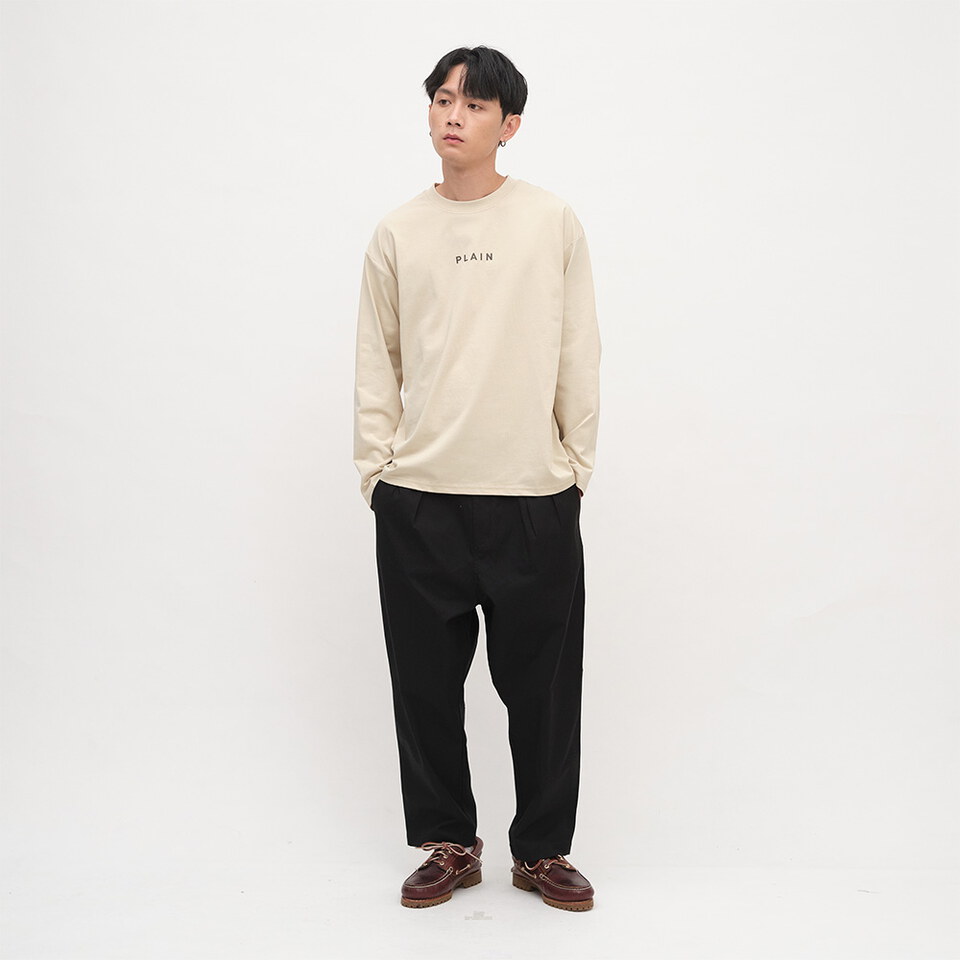 PLAIN 多色logo長TEE