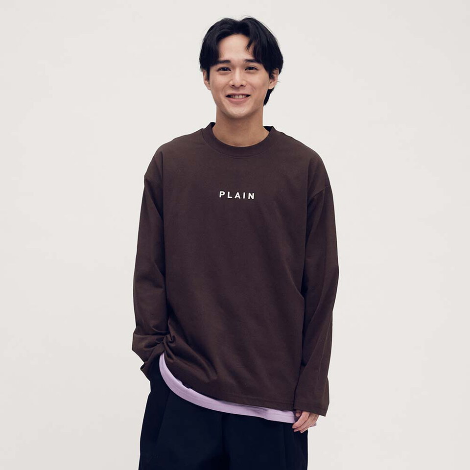 PLN0140 PLAIN 多色logo長TEE