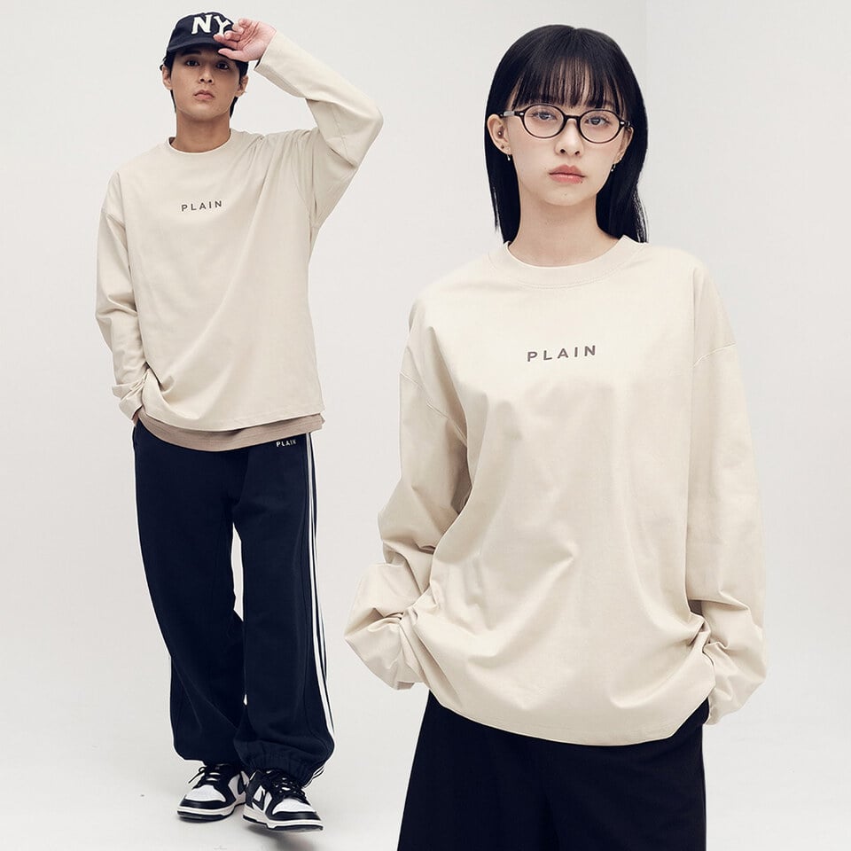PLAIN 多色logo長TEE